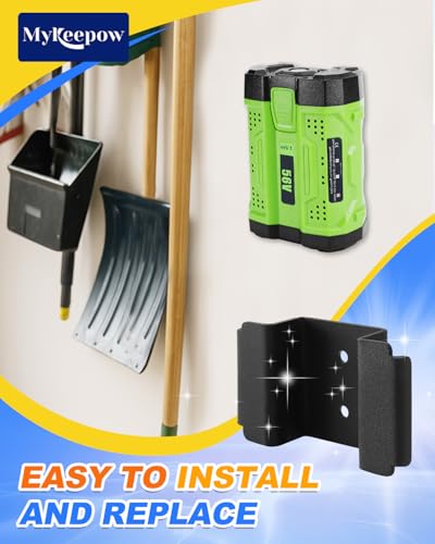 Support de batterie EGO 56V noir lot de 2 fixations murales - 8