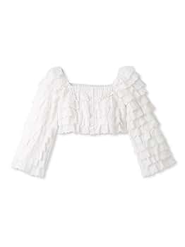 FURFUR レースフリルクロップドブラウス FURFUR（ファーファー）の「レースフリルクロップドブラウス