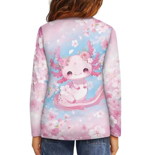 Image of Kids Long Sleeve Shirts for Girls 3-16 Year Old Cute Clothes for Teen Girls Casual Workout Tops
