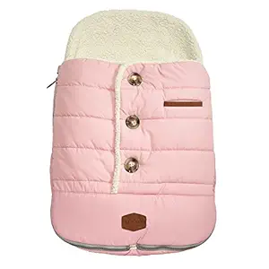 Urban Bundleme, Canopy Style Bunting Bag to Protect Baby from Cold and Winter Weather in Car Seats and Strollers, Blush Pink, Infant