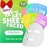 I DEW CARE Collagen Sheet Mask Variety Pack - 14 Days Facial Masks Skincare Korean | Hydrating Collagen Face Mask, Moisturizing Beauty Skin Care, Sheet Masks for Women, Stocking Stuffers,14EA