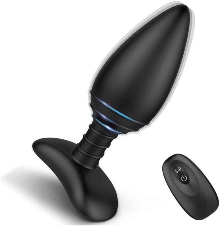 Anal Sex Toy Vibrator, Vibrating Anal Toy Plug, Remote Control Anal Ass with 6 Modes, Magnetic Rechargeable, Waterproof Silicone Adult Toys and Games
