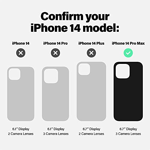 Incipio Organicore Clear Series Case for iPhone 14 Pro Max, 100% Certified Compostable with 14 ft (4.3m) Drop Protection - Charcoal/Clear (IPH-2047-CHLC) by Incipio - Image 4