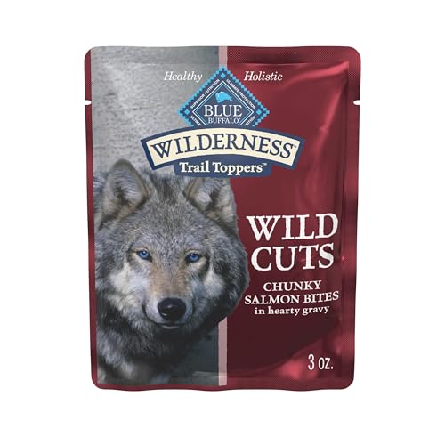 Image of Blue Buffalo Wilderness Trail Toppers Salmon Wet Dog Food, 3 oz, 24 ct
