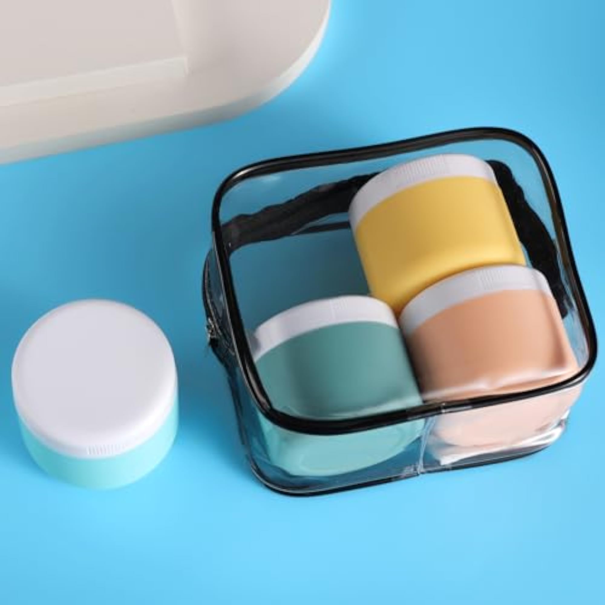 Silicone Cream Jars BPA Free Travel Containers, 3oz