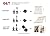 Adjustable Angle Connectors with Shoes for Easy Installation of 1/2" Hollow Metal Balusters (12 Connectors 12 Flat Shoes)