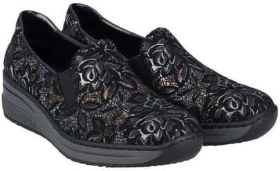 Rieker Women's Winter Shoes Black Metallic Print 6 | Image 1