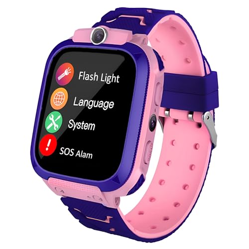 Image of GameSir Q18 Kids Smart Watch 1.44 inch TFT Display 3G / 4G SIM Support, Learning & Gaming Apps, Gift Watch, Waterproof, LBS Tracking /GPS, 2 Way Calling Smart Watch for Boys & Girls (Pink)