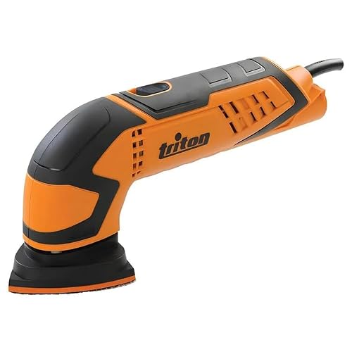 Triton Power Tools TDTLS Detail Sander 3-3/4" 2.3A Lightweight Compact Handheld Design for Easy Sanding in Tight Corners (800460)