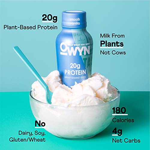 OWYN 100% Vegan Plant-Based Protein Shakes | Vanilla, 12 Fl Oz (Pack of 4) | Dairy-Free, Gluten-Free, Soy-Free, Tree Nut-Free, Egg-Free, Allergy-Free, Vegetarian - Thumbnail 3