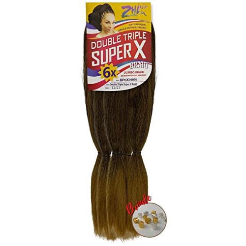 Jumbo Super X Cabelo Para Tranças Jumbão Box Braids Pacote 400 Gr Double Triple (T2/27)