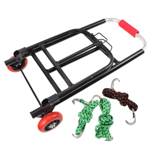 GLEAVI Carrello Pieghevole Ruote Silenziose Carrello Portabagagli in Tubolare Leggero Ed Antiruggine Pieghevole Manici Telescopici e Ripiegabili