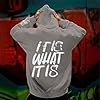 Cocila Men'S And Women'S It Is What English Letter Printed Pattern Hoodie Thin Sweatshirts For Men (Grey, Xl) Mens Hoodies Xxxl Thick Junmers Cotton Christmas Zip Uk Up Sports Lightweight Work #2