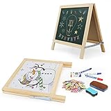 🎨Multifunktionale Schreibtafel - Magnete Whiteboard mit Kreative Werkzeuge, passt zum Schreiben, Malen und Spielen, zum Lernen der Buchstaben, Zahlen und Rechnen.