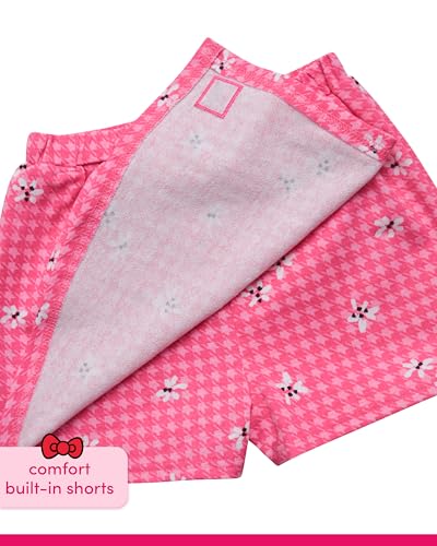 Image of Hello Kitty Girls Skort Set - 2 Piece Graphic Crewneck Top and Short Skort Cute Outfit Set (Sizes: 2T-12)