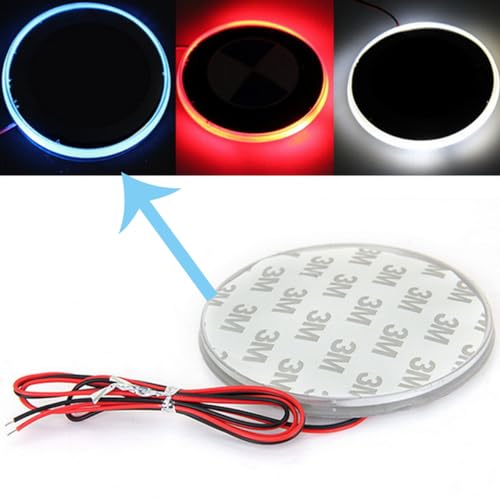 Image of Blue LED Car Background Grille Logo Badge Emblem Light lamp,82mm Waterproof Background Tail Badge Emblem Logo LED Light Lamp Sticker Auto Emblems Compatible for B /MW 3 5 7 Series X3