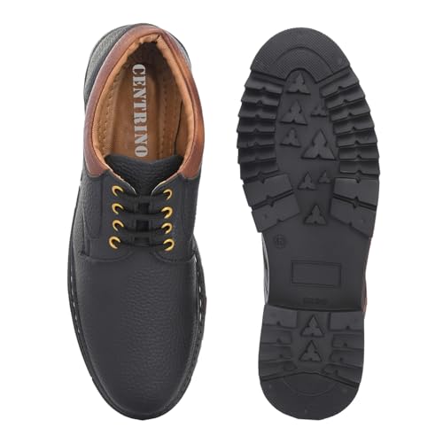 Image of Centrino Lace-Up Men's Formal Shoe | Stylish with Soft Cushioned Insole | Sleek Lace-Up Design for Formal Look | Durable with Anti-Skid Sole | Ideal for Office Wear (9290)