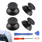 Lueden Kit di riparazione per joystick analogico PS5 con tappi per pollice analogici personalizzati, leva a leva triangolare e cacciavite compatibili con controller PS5, nero