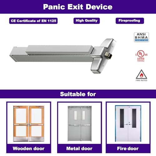 SUMBIN Push Bar Panic Exit Device Stainless Steel Commercial Emergency Exit Door Push Bar for Metal Door with UL Listed with Dogging Function by SUMBIN - Image 2