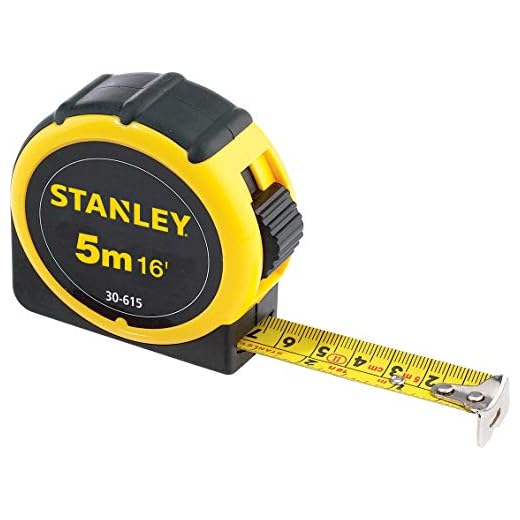 Stanley Trena Global Plus 5m, Ferramenta Essencial para Tirar Medidas com Precisão, Modelo 30-615