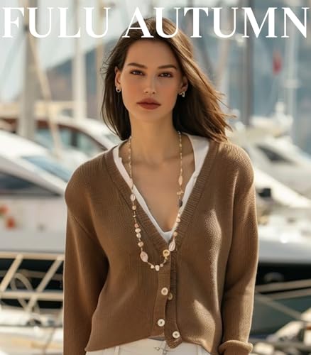 FULU AUTUMN Long Necklaces for Women Trendy Long Chunky Beaded Necklace Boho Fashion Costume Jewelry Mothers Day Gifts for Her3