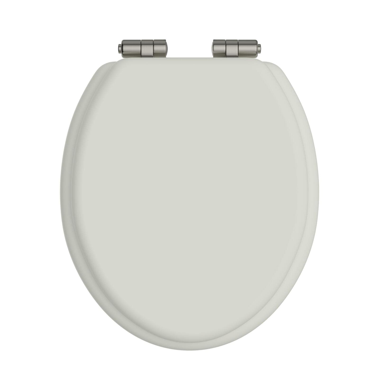 Hpw Chantilly, Brushed Nickel Hinges Heritage Chantilly Toilet Seat With Soft Close Brushed Nickel Hinges