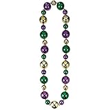 Amscan Big Mardi Gras Beads Necklace Costume Party Accessory (1 Piece), Multi Color, 24 x 6