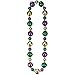 Amscan Big Mardi Gras Beads Necklace Costume Party Accessory (1 Piece), Multi Color, 24 x 6"