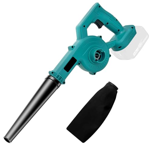 Leaf Blower Cordless Compatible with Makita 18V Battery 32000/min 0-3.8m3/min Blower & Vacuum Lightweight for Lawn Care/Dust/Pet Hair (Tool only)