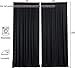 AK TRADING CO. 10 feet x 10 feet IFR Polyester Backdrop Drapes Curtains Panels with Rod Pockets - Wedding Ceremony Party Home Window Decorations - Black