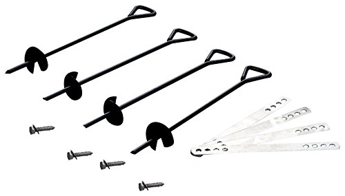 CREATIVE CEDAR DESIGNS Playset Anchor Pack (4Piece), Black, One Size