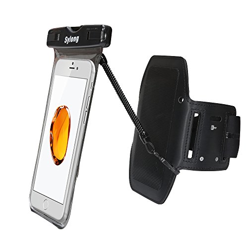 Sylong Waterproof Armband Waterproof Phone Pouch for Water Sports Take Photos Selfie, Waterproof Phone Case Dry Bag for iPhone X 8 Plus 8 7 Plus 6 Plus 6, Samsung Galaxy S8 S7 S6 Note 8, Google Pixel
