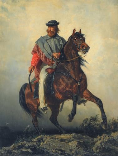Lienzo impreso de Garibaldi por Filippo Palizzi, cuadro decorativo de pared de 60x90cm