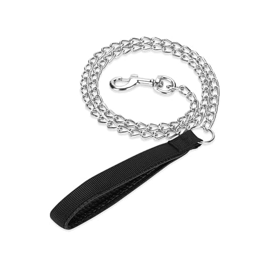 Metal Chain Heavy Duty Dog Leash, 6 ft. x 3.0 mm Black