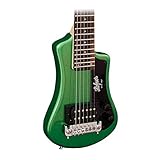 Hofner Shorty Limited Travel Electric Guitar w/ Gigbag - Metallic Dark Green