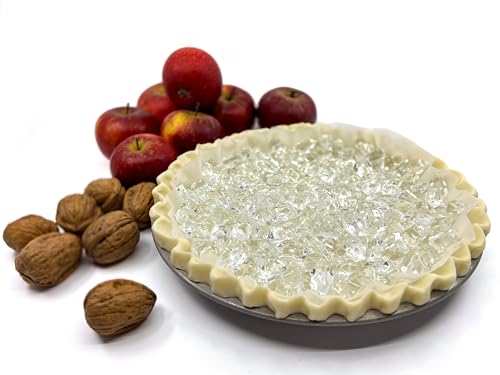 Jewel Glass Pie Weights for Baking | Will Not Roll Away | Better Than Ceramic | Dust-Free Borosilicate Glass | Large Quantity 2.5 lbs | Drawstring Storage Bag | Essential baking tools and accessories
