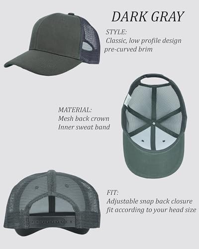Image of Gelante Mesh Trucker Baseball Cap Snapback Hat Structured Front Panel