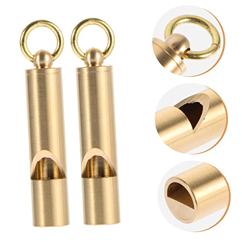 BESPORTBLE 6 Pçs Apito De Latão Vintage Chaveiro De Metal Apito De Metal Apito De Sobrevivência Apit