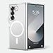 ORETECH Magnetic Case Compatible with Samsung Galaxy Z Fold 6 Case, Transparent Back Non-Slip Hard PC Shockproof Bumper Protective Phone Case Cover for Samsung Z Fold 6 - Clear