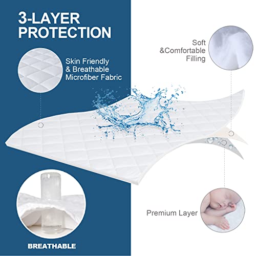 Moonsea Rv Short Queen Mattress Topper Pad Protector Waterproof, Absorbent 60 Inch X 75 Inch Mattress Pads Quilted Fitted Mattress Protector, Short Queen Mattress Cover For Rv Queen Bed thumb #3