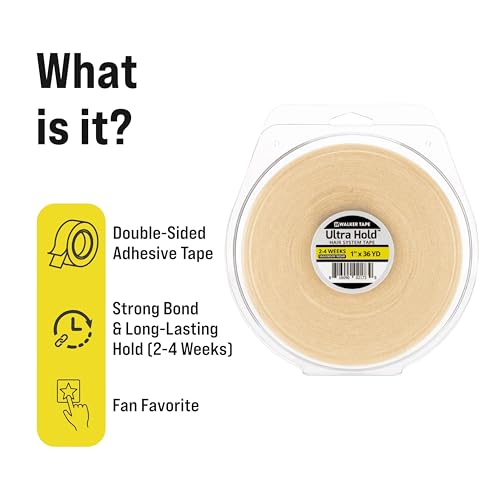 Image of SAFEHOLD Ultra Hold Wig Tape Waterproof Sweat Resistant 1 Inch 36 Yards | Waterproof wig tape offers strong hold for 2 to 4 weeks with easy application and comfortable daily wear
