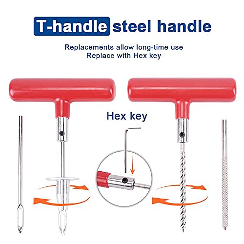 Deshan 98Pcs Tire Repair Kit, Heavy Duty Tire Plug Kit, With Universal Tire Repair Tools To Fix Punctures And Plug Flats For Car/Motorcycle/Truck/Tractor/Trailer/Rv/Atv #TOP2