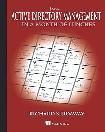 Learn active directory in a month of lunches book cover