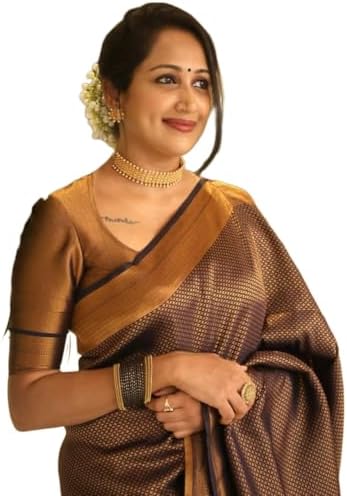 Banarasi Silk Saree for Women Indian Traditional Zari work Saree ...