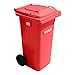 Produktbild Müllgroßbehälter 120l rot a.Niederdruck-PE Rad-D.200mm