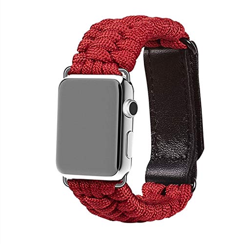 Bracelet de montre de survie marron en corde tressée haut de gamme 42mm 44mm