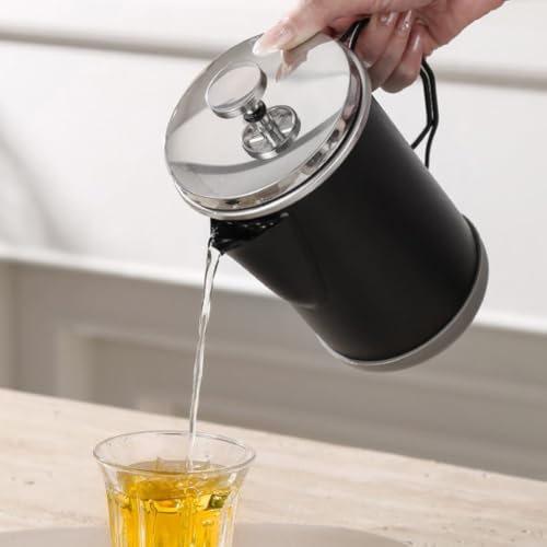 Cafetera de acero inoxidable 304 color negro multiusos para camping 8