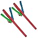 2 Pcs Professional Castanets, Single Set with Handle，Wooden Castanet Clapper Educational Musical Percussion 8 inch (Blue +Red + Green)