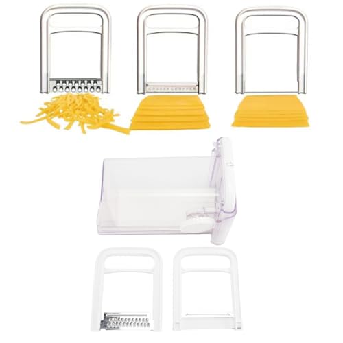 Cortador de queso, cortador de mantequilla multifuncional, cortador de queso reemplazable, corte de mantequilla con cuchillas de acero inoxidable para cocina casera, herramienta