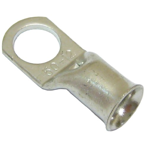 All Trade Direct 10 Copper Tube 50Mm X 12Mm Lug Battery Starter Cable Welding Crimp Terminal Ring